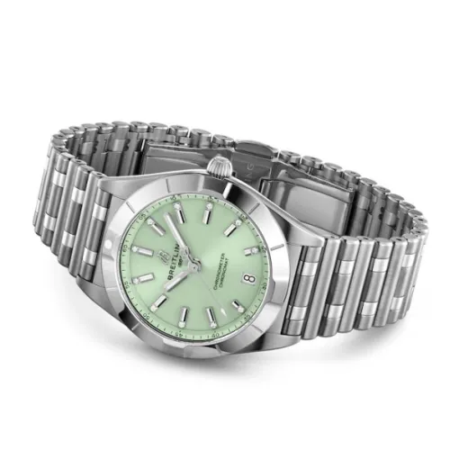 Breitling Chronomat Women Quartz Green Stainless Steel Watch A77310101L1A1 - Image 3