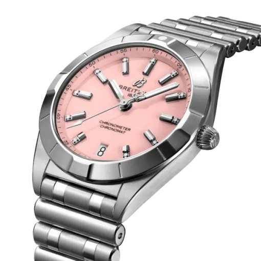 Breitling Chronomat Women Quartz Pink Stainless Steel Watch A77310101K1A1 - Image 2