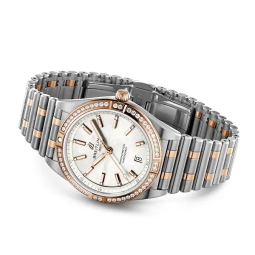 Breitling Chronomat Women Automatic Mother of Pearl Stainless Steel & 18ct Rose Gold Watch U10380591A2U1 - Image 3