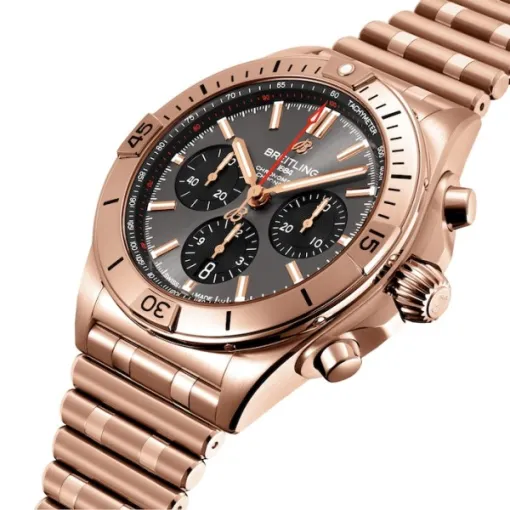 Breitling Chronomat Men Automatic Grey 18ct Rose Gold Watch RB0134101B1R1 - Image 2