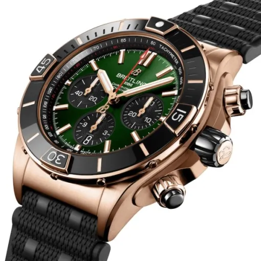 Breitling Chronomat Men Automatic Green Rubber Watch RB01361A1L1S1 - Image 3