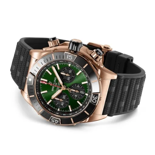 Breitling Chronomat Men Automatic Green Rubber Watch RB01361A1L1S1 - Image 4