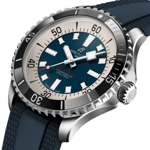Breitling Superocean Men Automatic Blue Rubber Watch A17376211C1S1 - Image 3