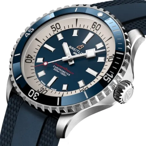 Breitling Superocean Men Automatic Blue Rubber Watch A17375E71C1S1 - Image 3