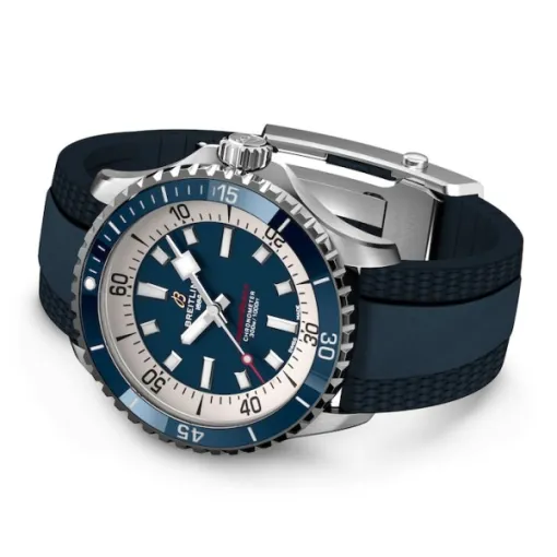 Breitling Superocean Men Automatic Blue Rubber Watch A17375E71C1S1 - Image 4