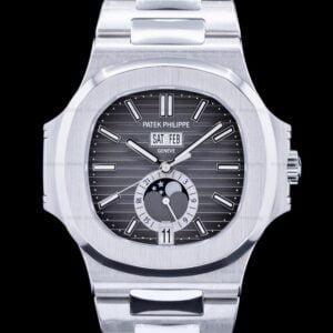 Nautilus 5726 Annual Calendar Moonphase Full Functions PPF SS Grey Dial 324