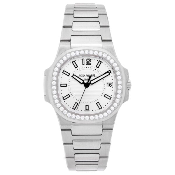 Nautilus Ladies 7018/1A-001 PF SS & Diamonds White Dial 324 S C