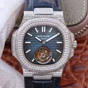 Nautilus Jumbo 5719/1G-001 MKF SS & Diamonds Blue Dial 324SC