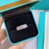 2020 Best Style Tiffany Sterling Silver Women White Gold Three-row Diamonds Fashion Ring 5/6/7/8 (US) - Image 4