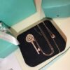 2020 Fashion Tiffany & Co Rose Gold Petals Keys Pendant Sunflower Diamonds Necklace For Women - Image 8