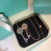 2020 Fashion Tiffany & Co Rose Gold Petals Keys Pendant Sunflower Diamonds Necklace For Women - Image 7