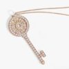 2020 Fashion Tiffany & Co Rose Gold Petals Keys Pendant Sunflower Diamonds Necklace For Women - Image 3