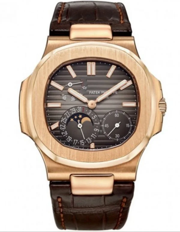 REPLICA PATEK PHILIPPE NAUTILUS 5712R-001 ROSE GOLD BROWN DIAL WATCH - Image 2