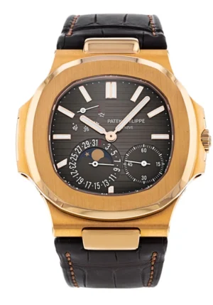 REPLICA PATEK PHILIPPE NAUTILUS 5712R-001 ROSE GOLD BROWN DIAL WATCH