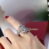 2021 New Double Panthere de Cartier Ring White Gold With Diamonds Online Sale - Image 6