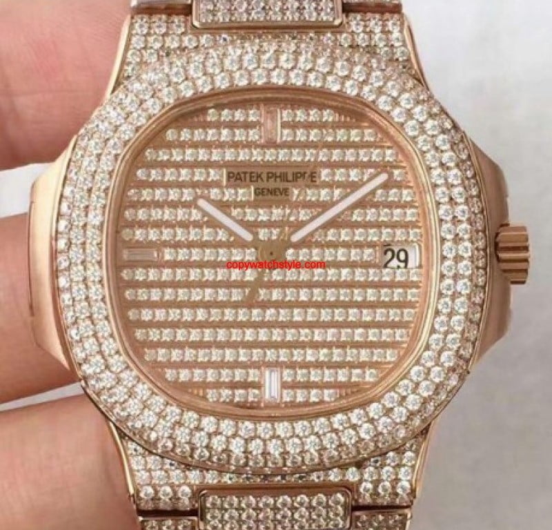 Nautilus Jumbo 5719/1G-001 DMF Yellow Gold & Diamonds Diamond Dial 324SC