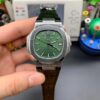 Nautilus 5711 3KF SS Green Dial Black Leather Strap 324 SC V2