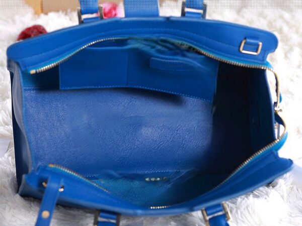 Yves Saint Laurent Cabas Chyc Original Leather Tote Blue - Image 12