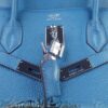Hermes Birkin 35CM Togo Leather Handbags 6099 blue silver - Image 4