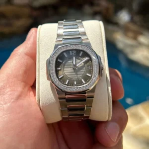 Nautilus Ladies 7010/1G-010 JJF SS & Diamonds Blue Dial Quartz E23-250 S C
