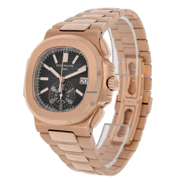 Nautilus Chrono 5980 3KF V2 Rose Gold Black Dial CH28-520C