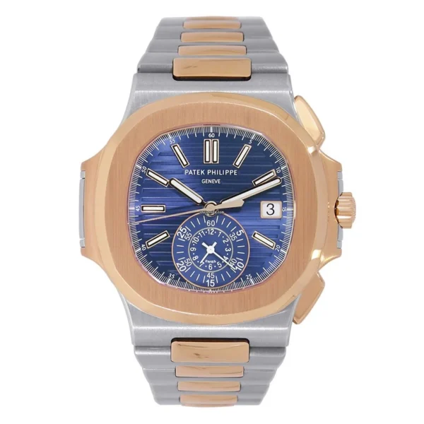 Nautilus Chrono 5980/1AR-001 PPF Rose Gold & SS Blue Dial 7750