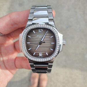 Nautilus 7118 Lady 3KF SS Gray Dial Diamond Bezel 324 SC