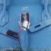 Hermes Birkin 35CM Togo Leather Handbags 6099 blue silver - Image 3