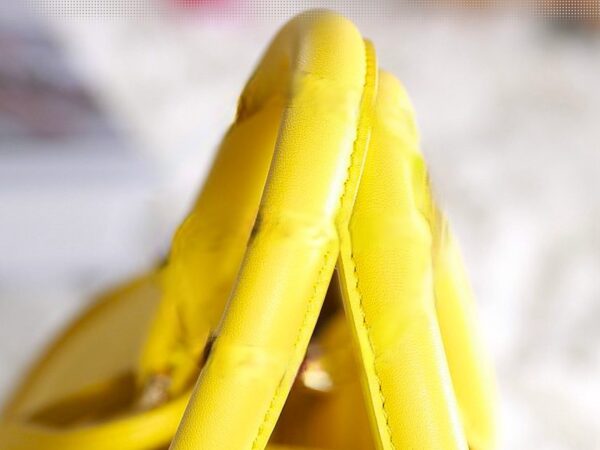 Yves Saint Laurent Cabas Chyc Original Leather Tote Lemon Yellow - Image 10