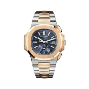 Nautilus Chrono 5980 3KF V2 Rose Gold & SS Blue Dial CH28-520C