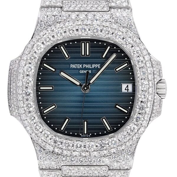 Nautilus Jumbo 5719/10G-010 MKF SS & Diamonds Blue Dial 324SC - Image 2
