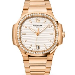 Nautilus 7118 Lady 3KF Rose Gold White Dial Diamond Bezel 324 SC