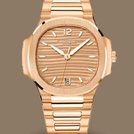 Nautilus 7118 Lady 3KF Rose Gold Rose Dial 324 SC