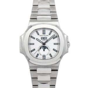 Nautilus Perpetual Calendar 5740 GRF SS White Dial Diamond Bezel 240 PS