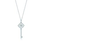 Replica Tiffany Keys Knot Key Pendant Chain Necklace Diamonds Birthday Gifts Fashion Jewelry GRP05413