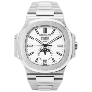 Nautilus 5726 Annual Calendar Moonphase Full Functions PPF SS White Dial 324