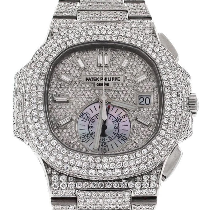 Nautilus Chrono 5980 PF SS & Diamonds Diamond Dial 7750