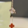 All The Rage Van Cleef Arpels Vintage Alhambra Bracelet 5 Motifs Rose Gold with Carnelian - Image 8