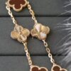 All The Rage Van Cleef Arpels Vintage Alhambra Bracelet 5 Motifs Rose Gold with Carnelian - Image 6