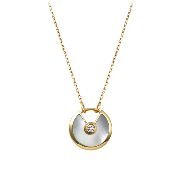 Amulette De Cartier Necklace Yellow Gold, Diamond, White Mother-Of-Pearl B3047500
