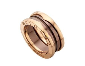 B.zero1 2-Band Ring in Rose Gold and Cermet