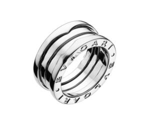 B.zero1 3-Band Spiral Ring in White Gold