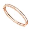 B.zero1 Bangle Bracelet in Rose Gold and White Cermet