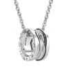 B.zero1 Design Legend Necklace with White Gold Pendant Set with Pave Diamonds