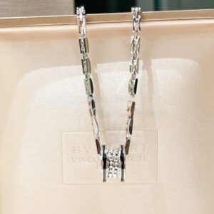 B.Zero1 Rock Necklace White Gold With Black Ceramic Copy