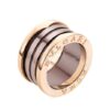 B.zero1 ROMA 4-Band Ring Rose Gold with Bronze Ceramic - Image 2