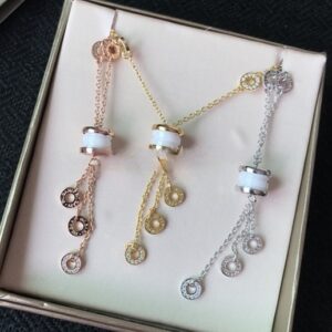 B.zero1 Tassels Necklace White Ceramic with Diamonds 3 Colors High Quality
