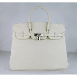 Hermes Birkin 35cm Togo leather Handbags beige silver