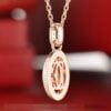 Cartier Logo Double C Necklace In Pink Gold With Diamonds - Image 4