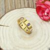 Cartier Love Ringv Yellow Gold Sapphires Garnets Amethyst B4067800 - Image 3